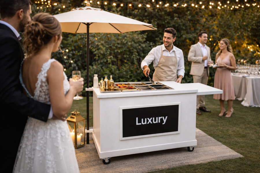 Carrito Móvil Premium Luxury para Eventos y Catering