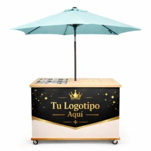 Brand Food Cart | Carrito Móvil Desmontable para Cocinerías y Street Food - XL (180 cm ancho)