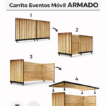 Carrito Móvil para Eventos Modelo Charcutería