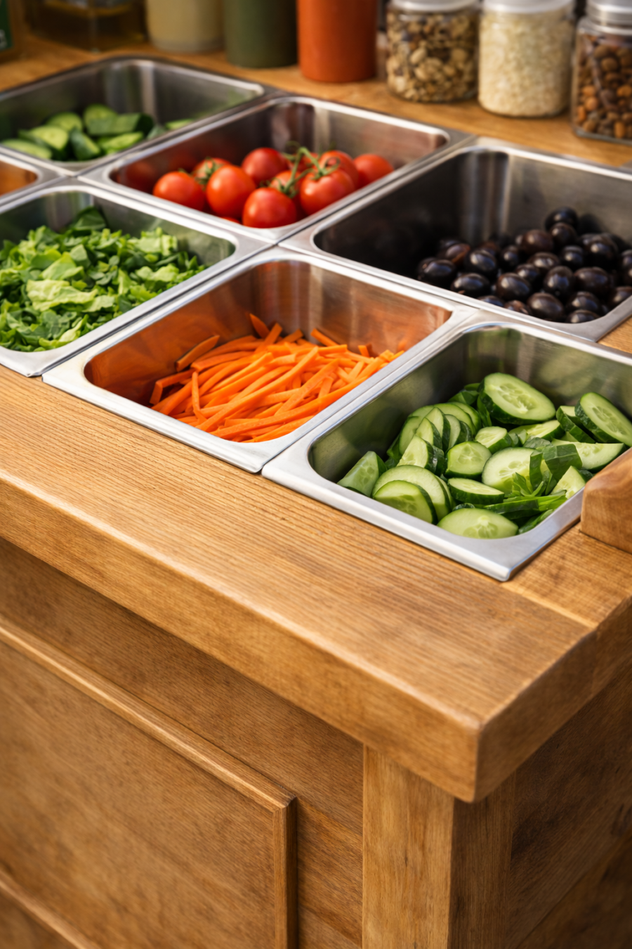 Carrito Móvil (D) Salad Bar Desmontable