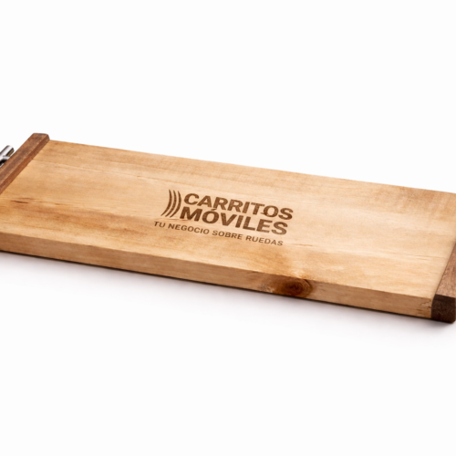 Tabla de Picar con Mangos de Metal | Grabado Láser