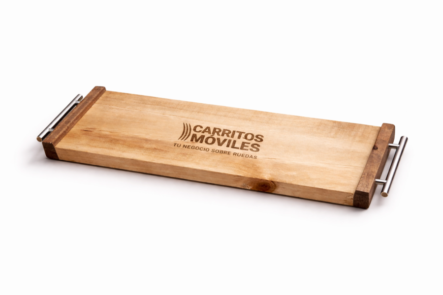 Tabla de Picar con Mangos de Metal | Grabado Láser