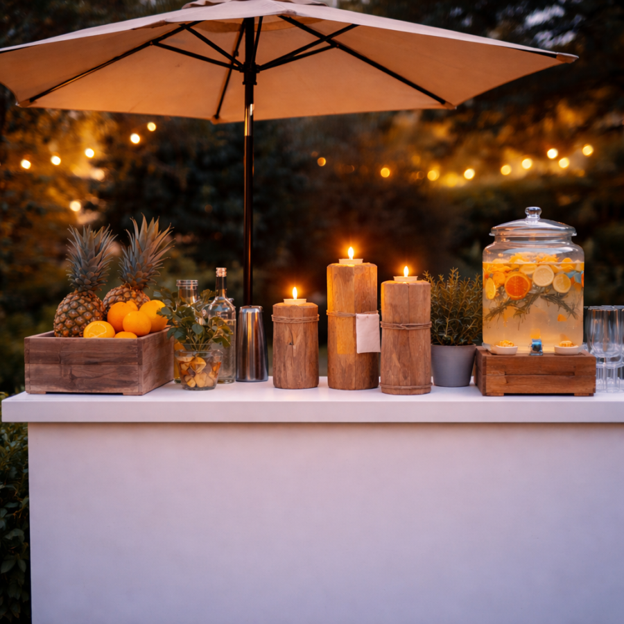 Pack Portavelas Rústicas de Madera con Grabado Láser | 3 Tamaños