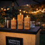 Pack Portavelas Rústicas de Madera con Grabado Láser | 3 Tamaños