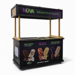 Carrito Publicitario para Alimentos Modelo Magnum con Techo y Branding Personalizado